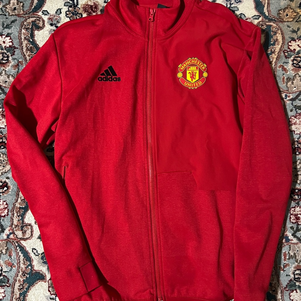 Adidas Red Full-Zip Hoodie